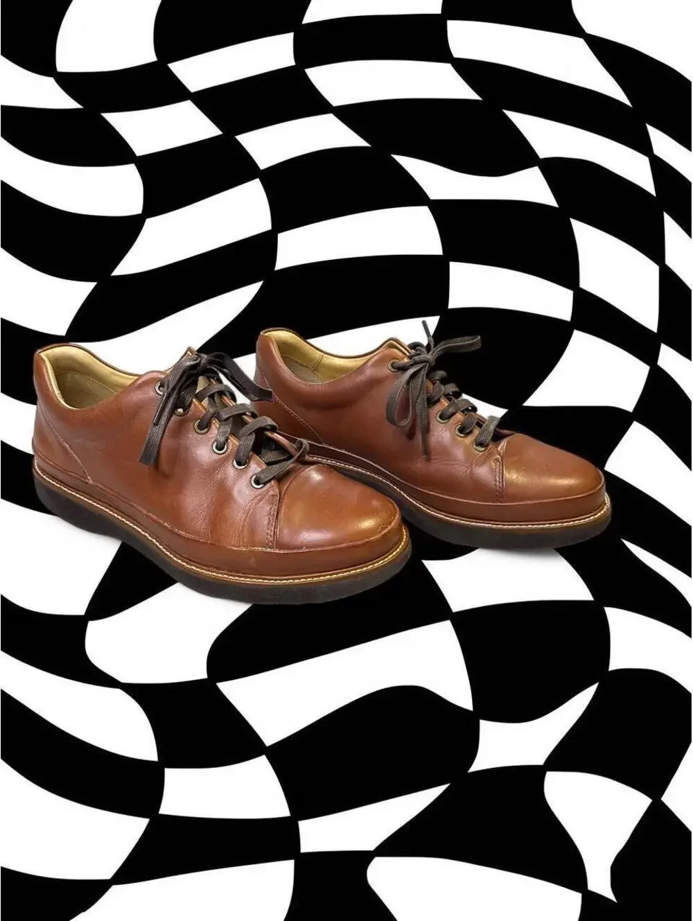 Samuel Hubbard Hush Puppies brown leather lace-up shoes